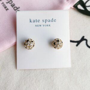 Kate Spade Stud Earrings - On The Ball - Black Multi Gold
